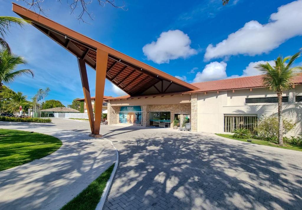 Entrada principal e recepção do resort